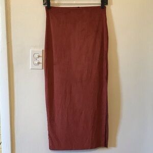 DARK ORANGE SPLIT SKIRT✨✨✨
